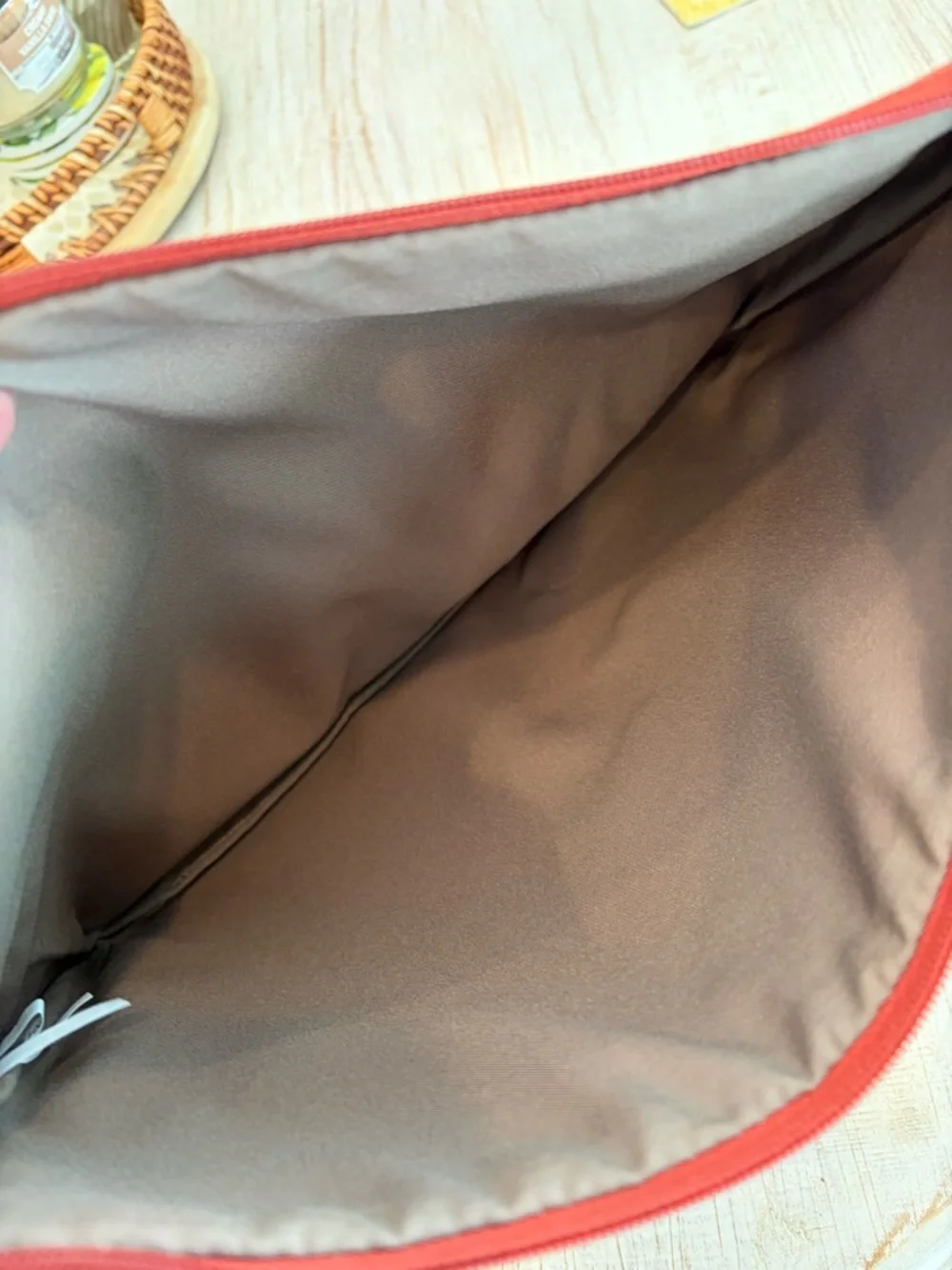 Pebble Beach Orange Leather Laptop Sleeve